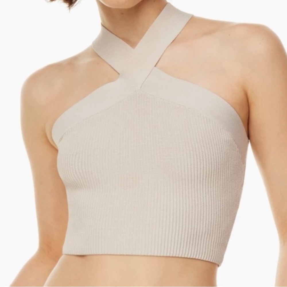 ARITZIA Criss cross cropped ribbed top